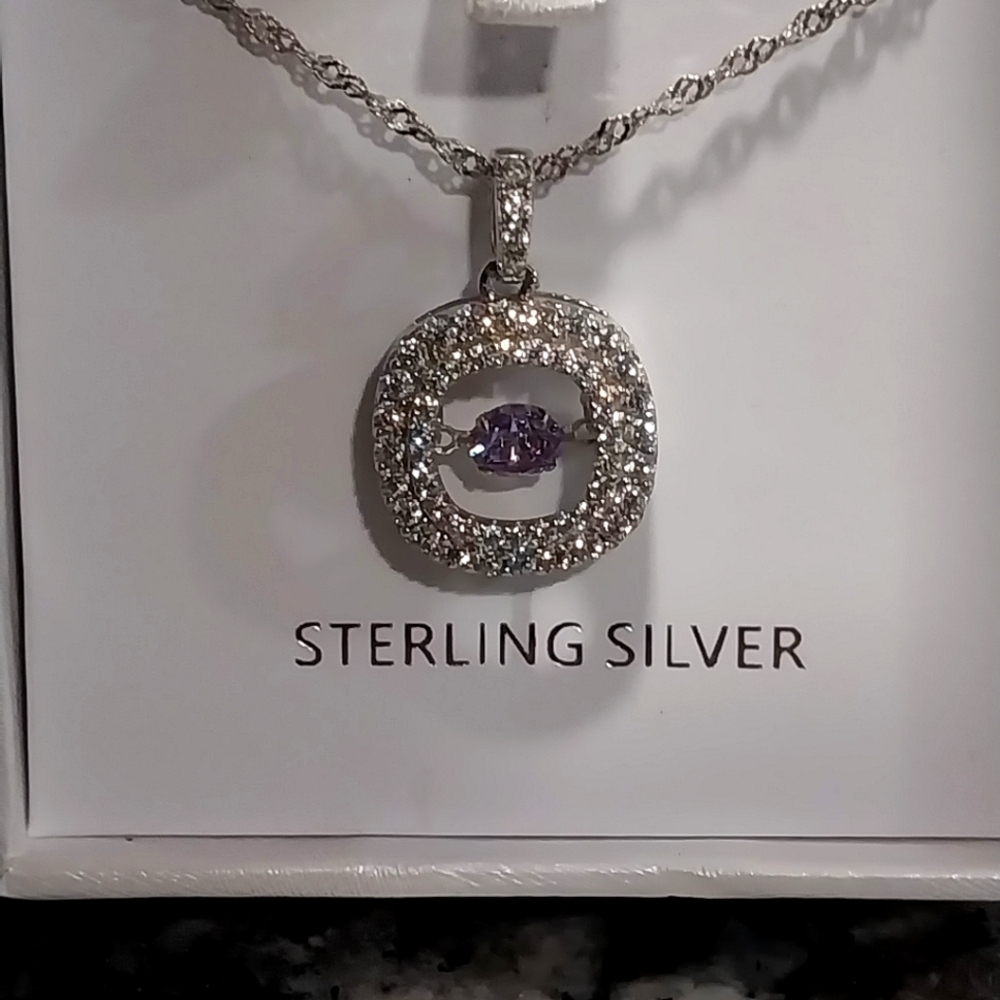 June Alexandrite Stone Sterling Silver Necklace